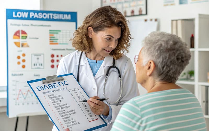 کاهش پتاسیم بیماران دیابتی و راهکارها